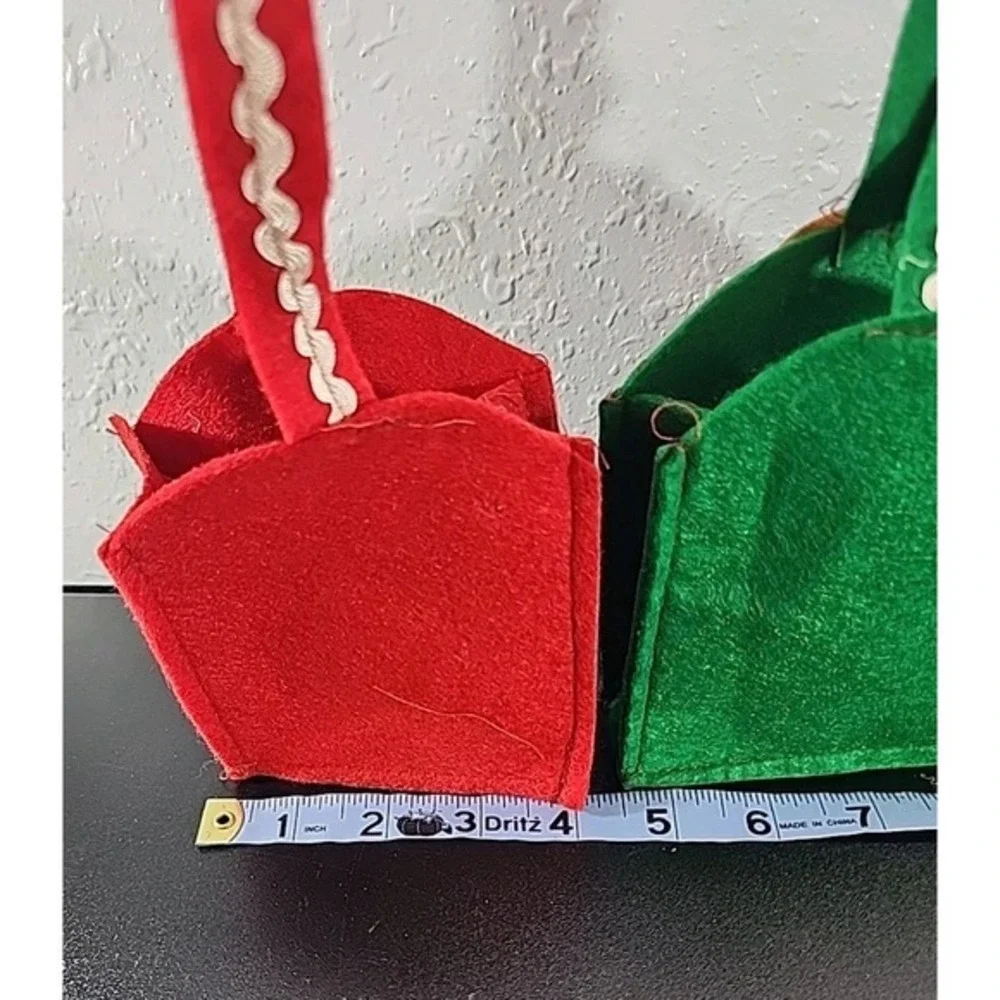 Felt Christmas‎ Goody Gift Bags with Handles. Gingerbread Boy And Girl 6 Total